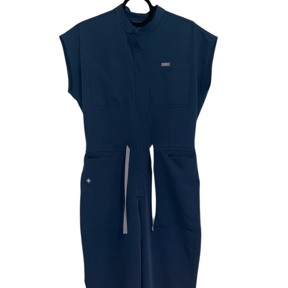 Figs Deep Blue Utility Jumpsuit - Picture 3 of 5